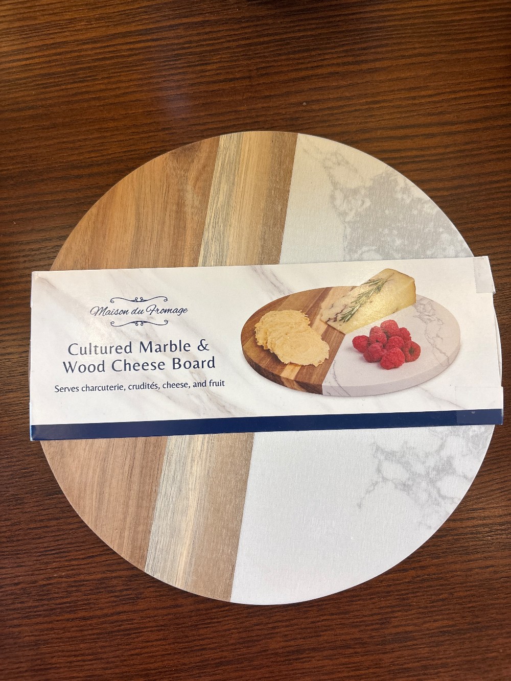 Maison du Fromage Cultured Marble & Wood Cheese Board