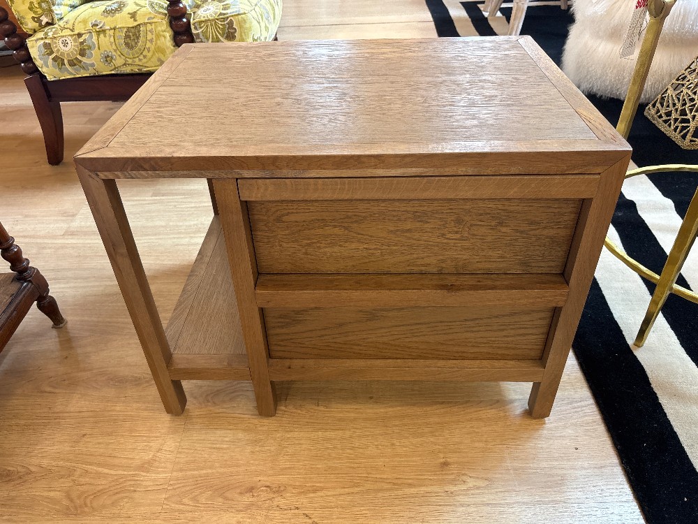 Wood Nightstand/Side Table with 2-Drawers