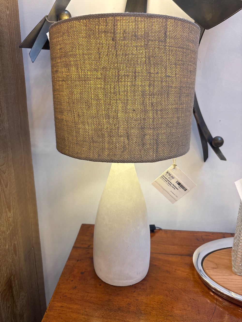 Contemporary Polished Concrete Table Lamp