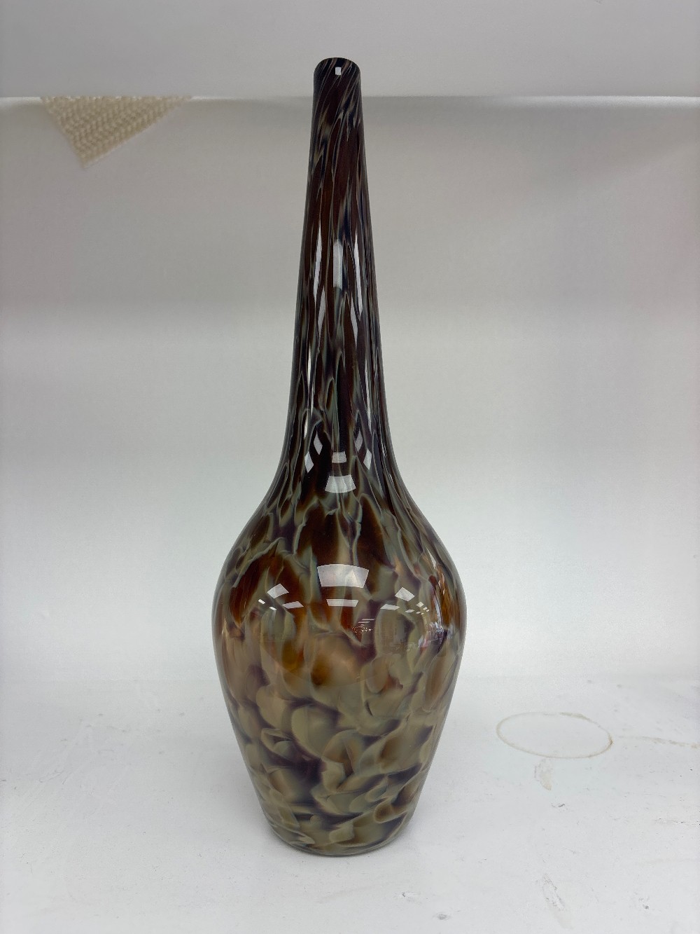 Tortoise Print Glass Vase