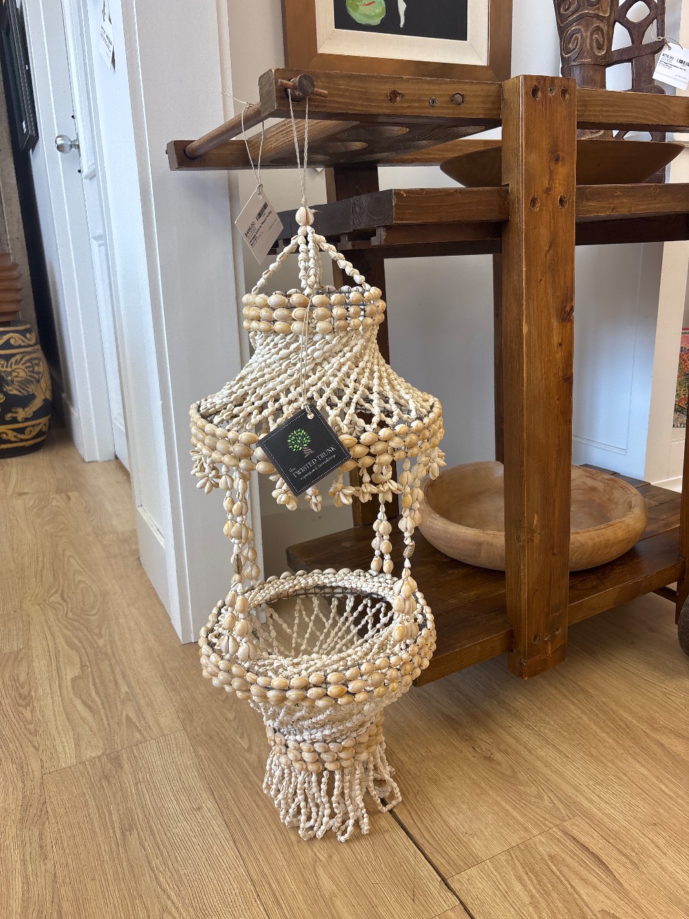 Seashell Macrame Hanging Planter/Basket