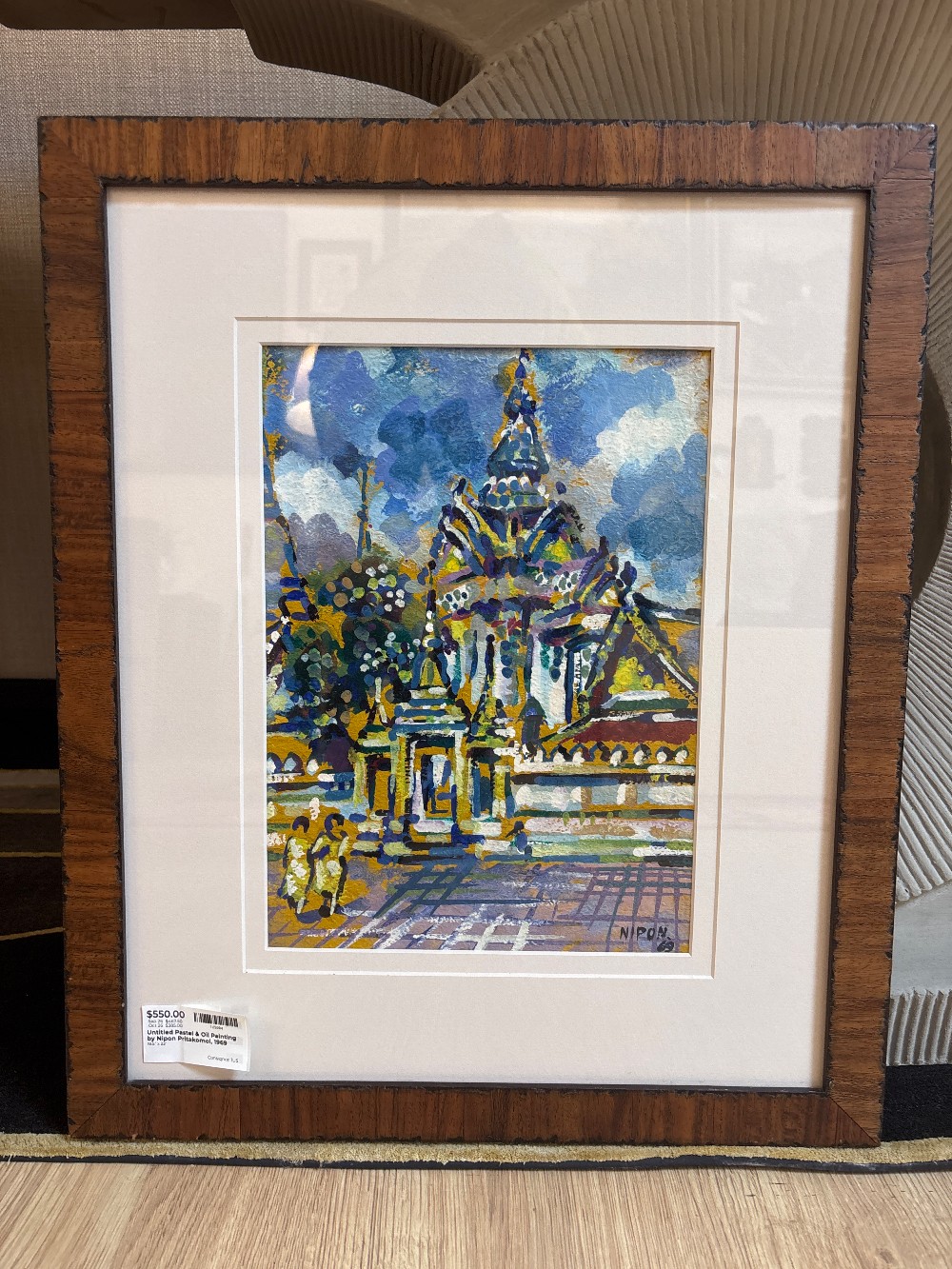 Untitled Pastel & Oil Painting by Nipon Pritakomol, 1969
