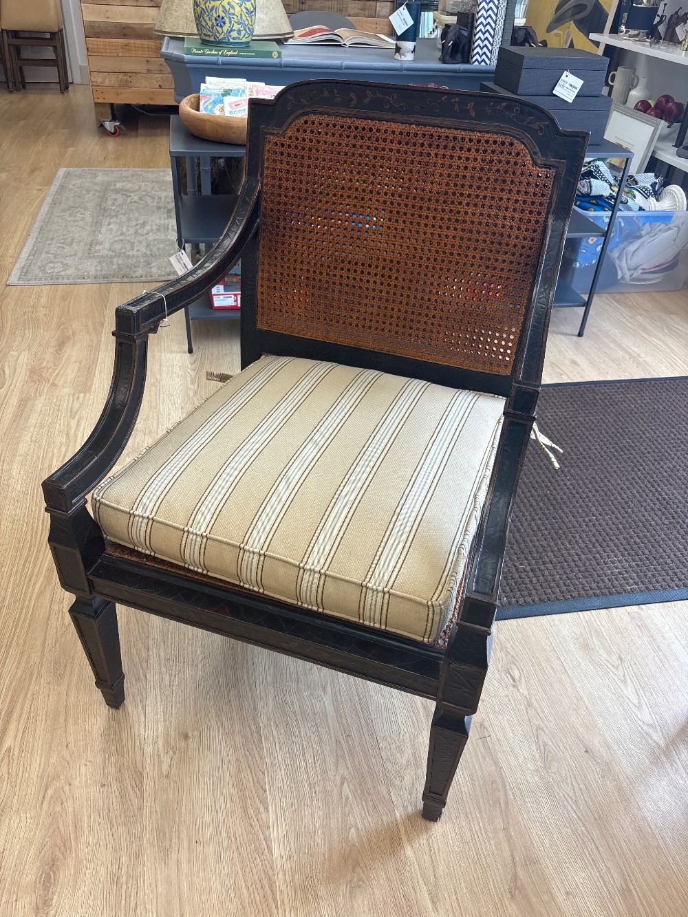 Baker Milling Road Sheraton Cane Accent Chair