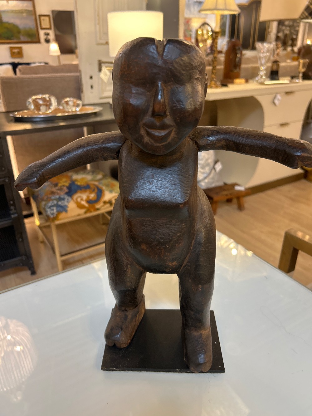 Antique Primitive Filipino Dancing Bulul Sculpture - Large