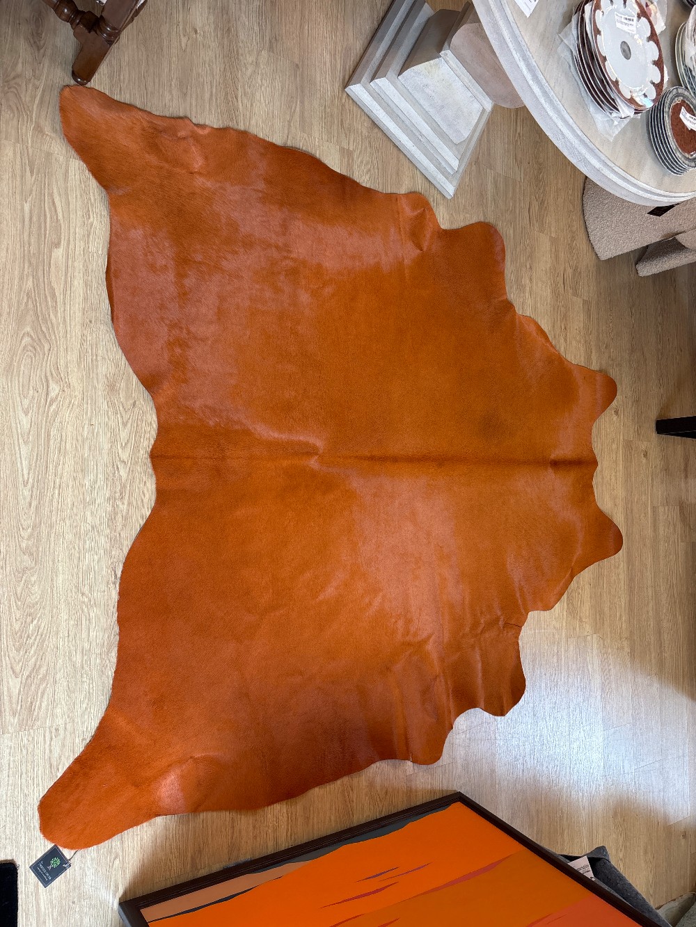 Saddleman's Orange Hide Rug