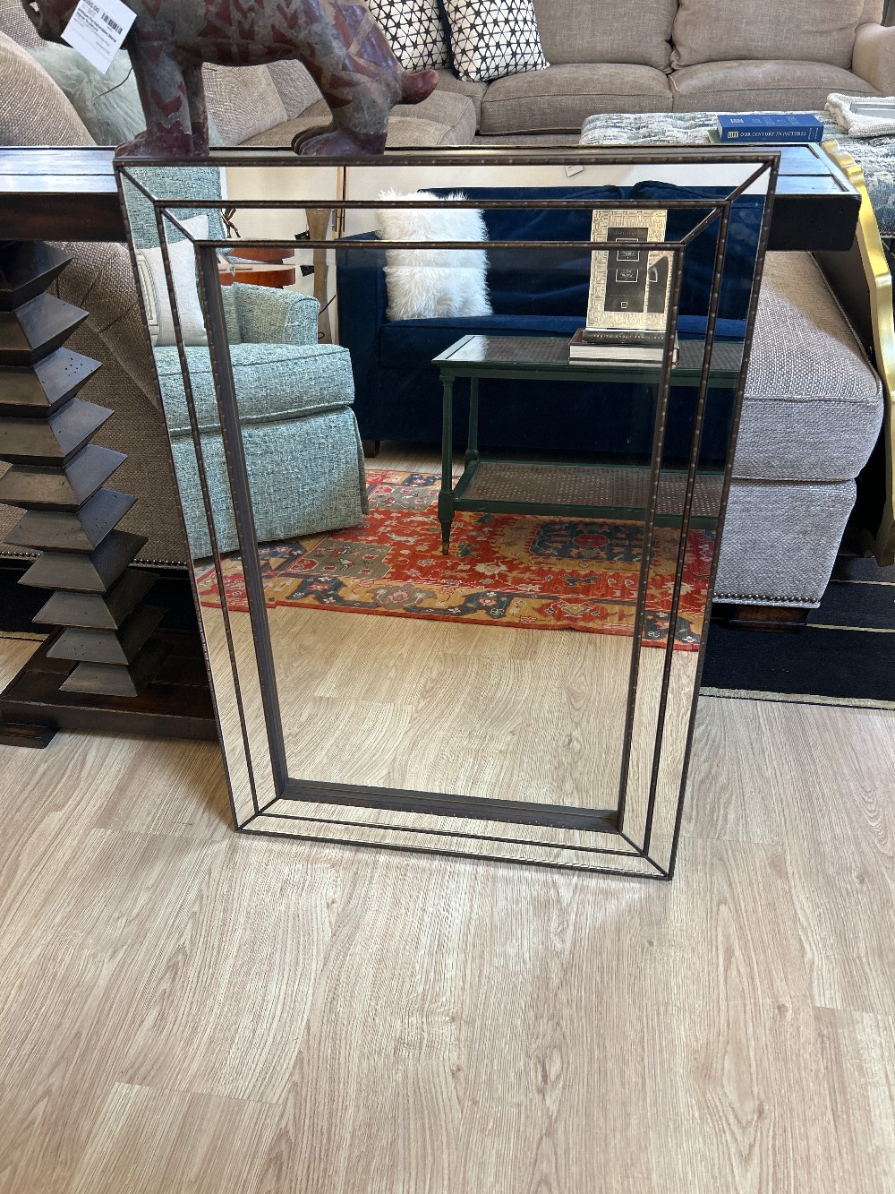 Uttermost Faceted Bronze Mirror
