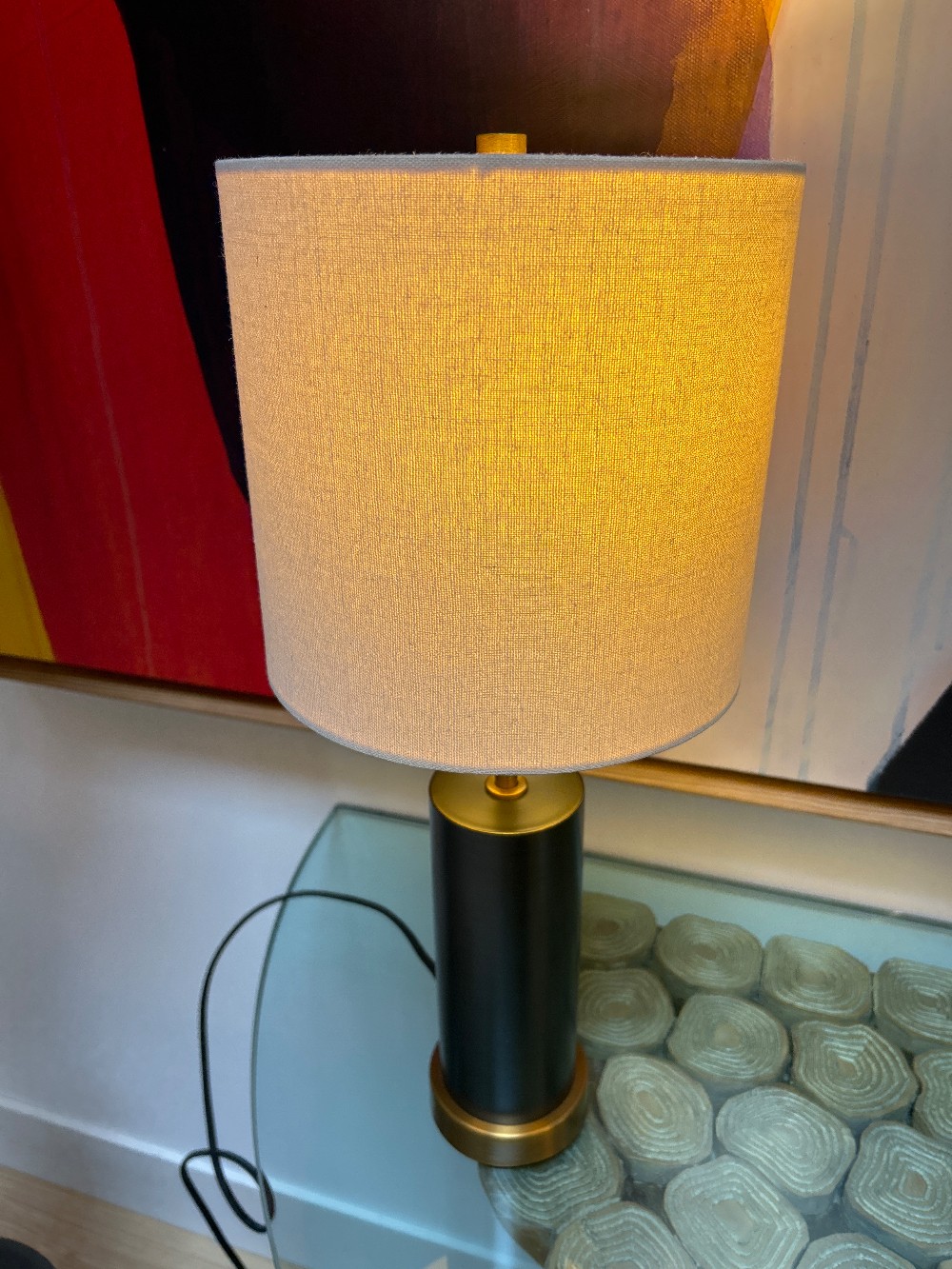 West Elm Steel Cylinder Table Lamp