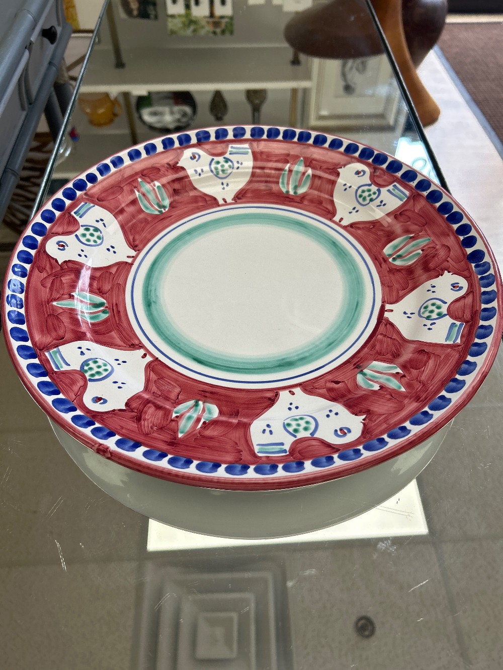 Vietri Solimene Campagna Chicken Italian Pottery Plate