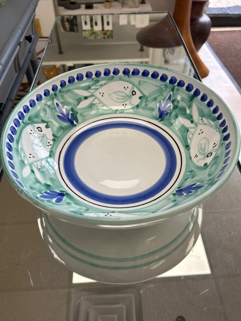 Vietri Solimene Campagna Pesce Italian Pottery Bowl