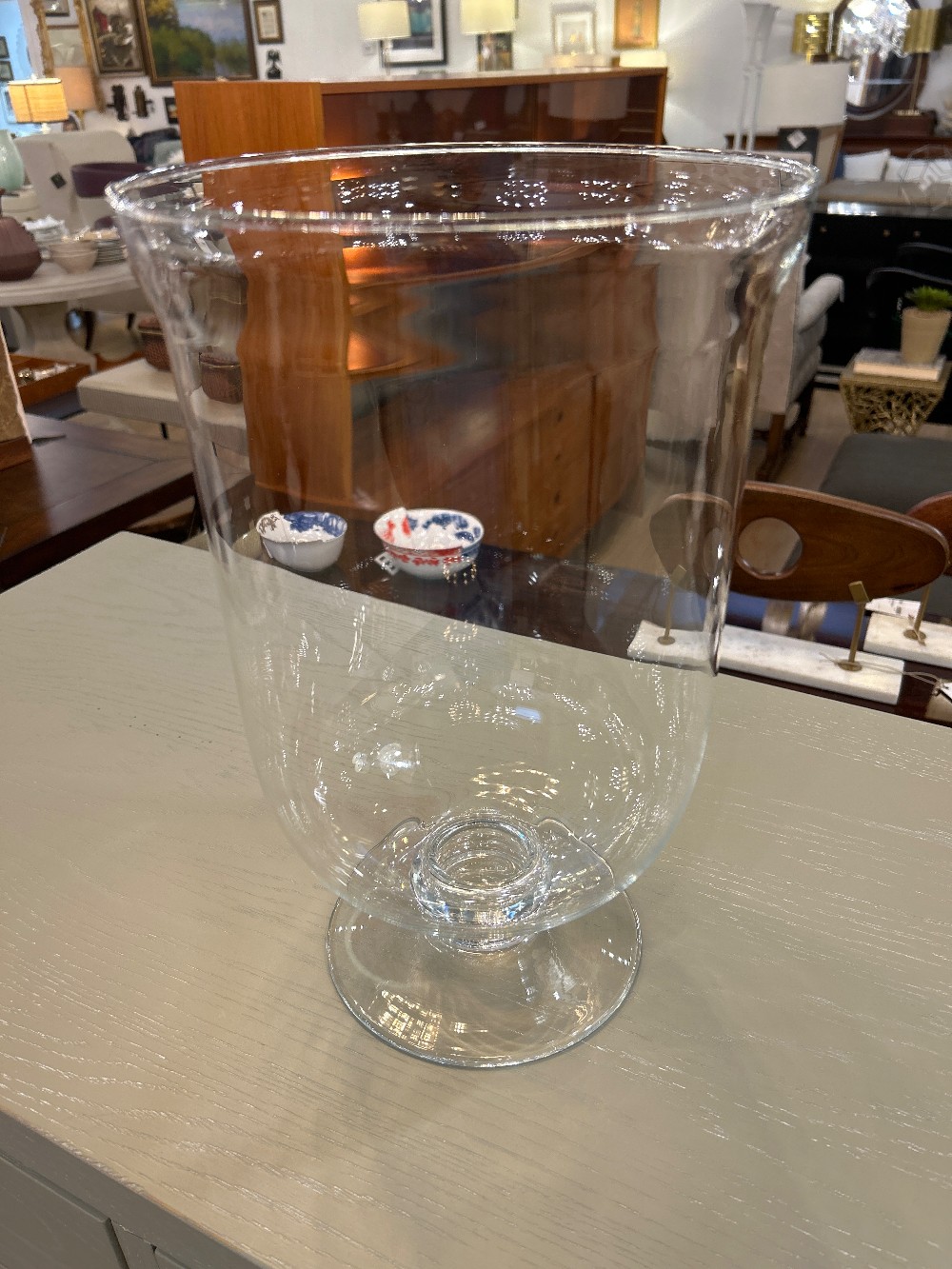 Hand Blown Glass Hurricane
