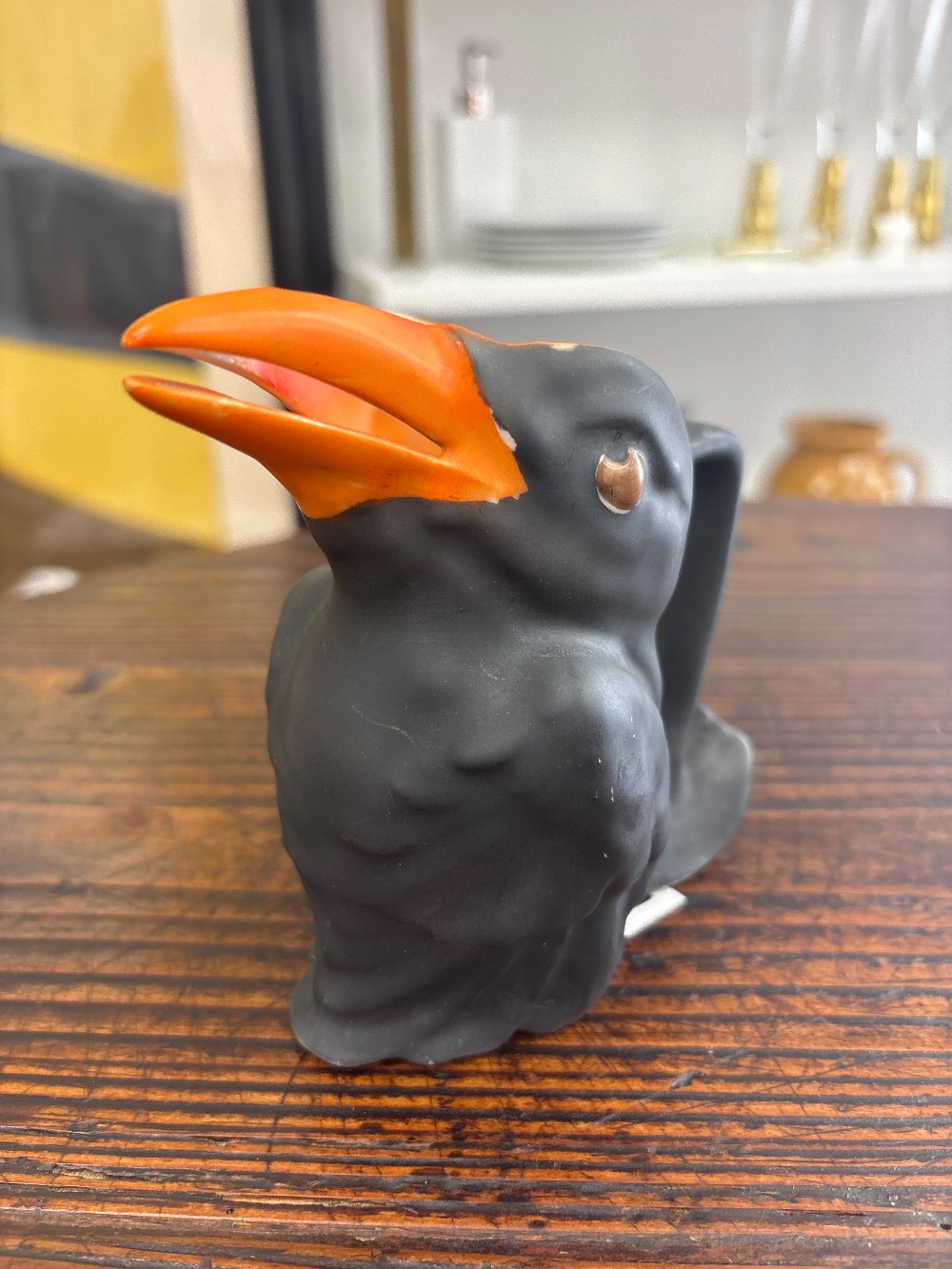 Royal Bayreuth Crow Porcelain Creamer