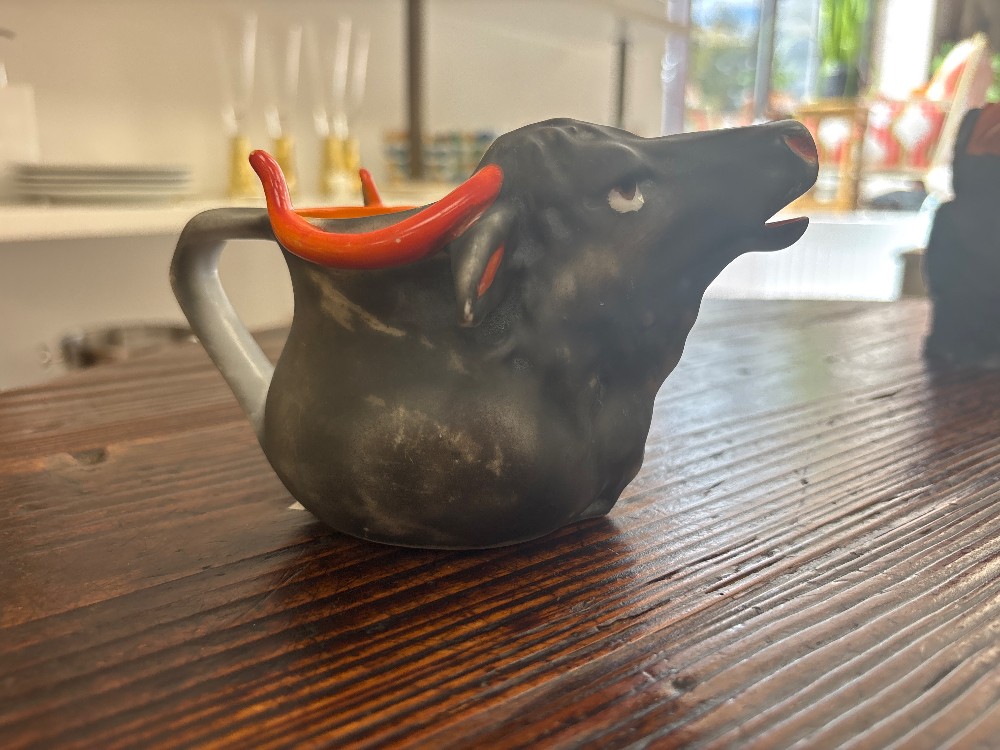 Royal Bayreuth Water Buffalo Porcelain Creamer