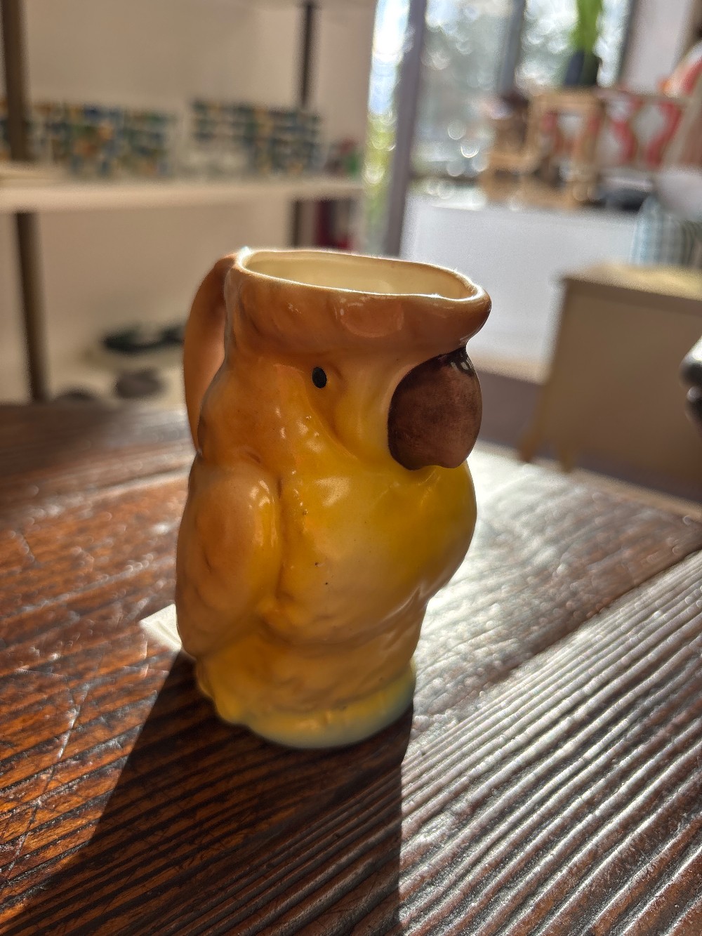 Vintage Czech Art Parrot Creamer, 1930s