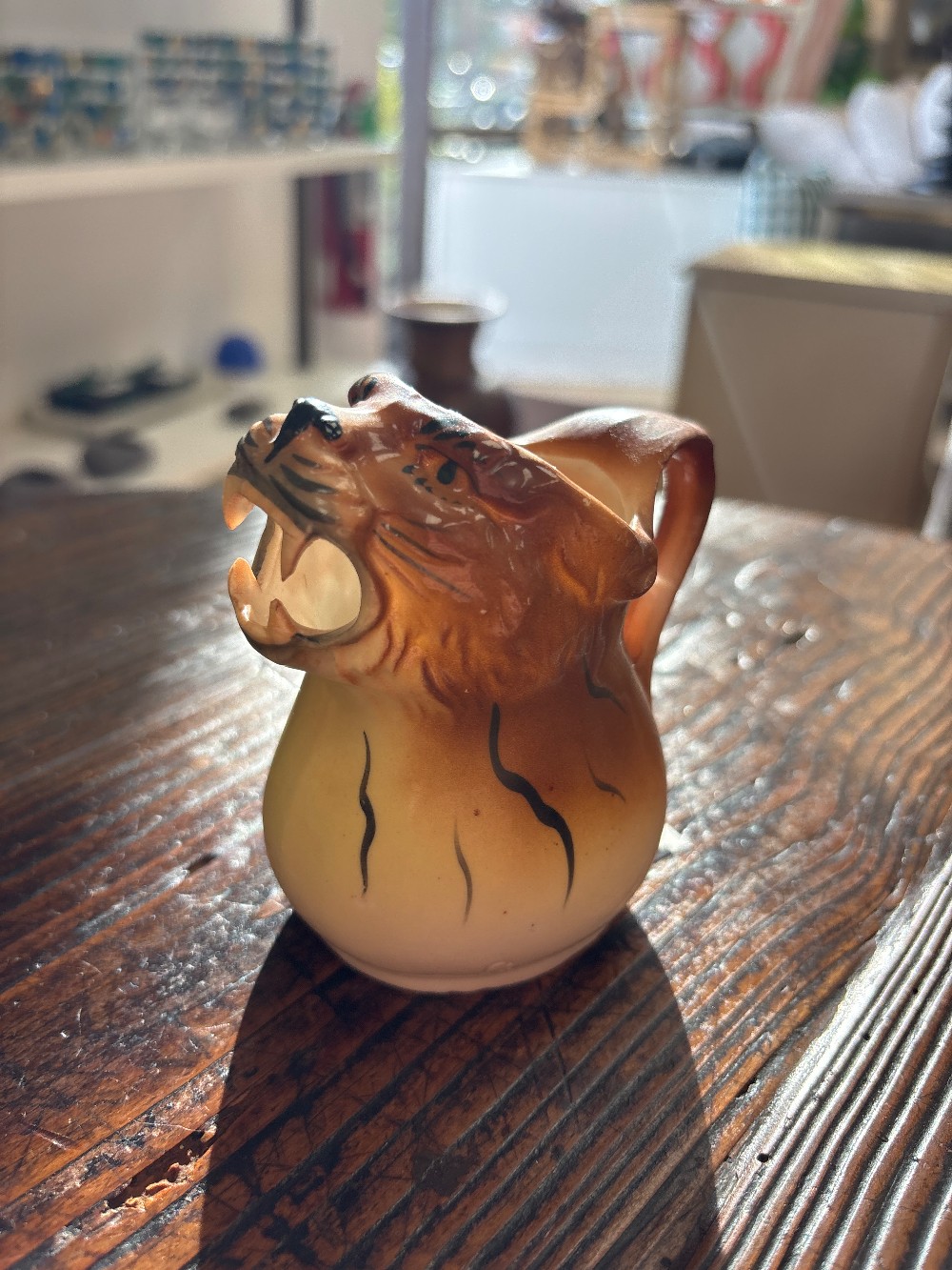 Vintage Porcelain Tiger Creamer, Germany