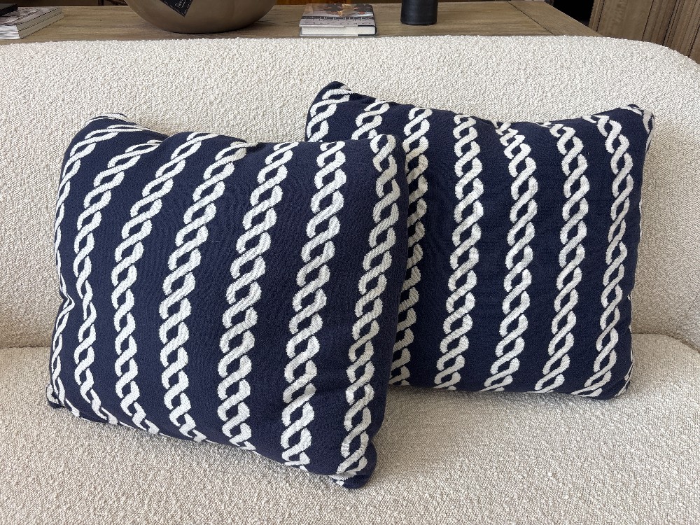 Darzzi Nautico Cotton Throw Pillows, Pair