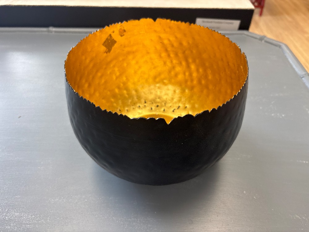 Tozai Home Claudine Metal Gold Interior Bowl