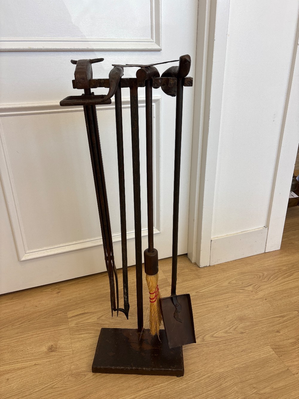 Jan Barboglio Iron 4-Piece Fireplace Tool Set