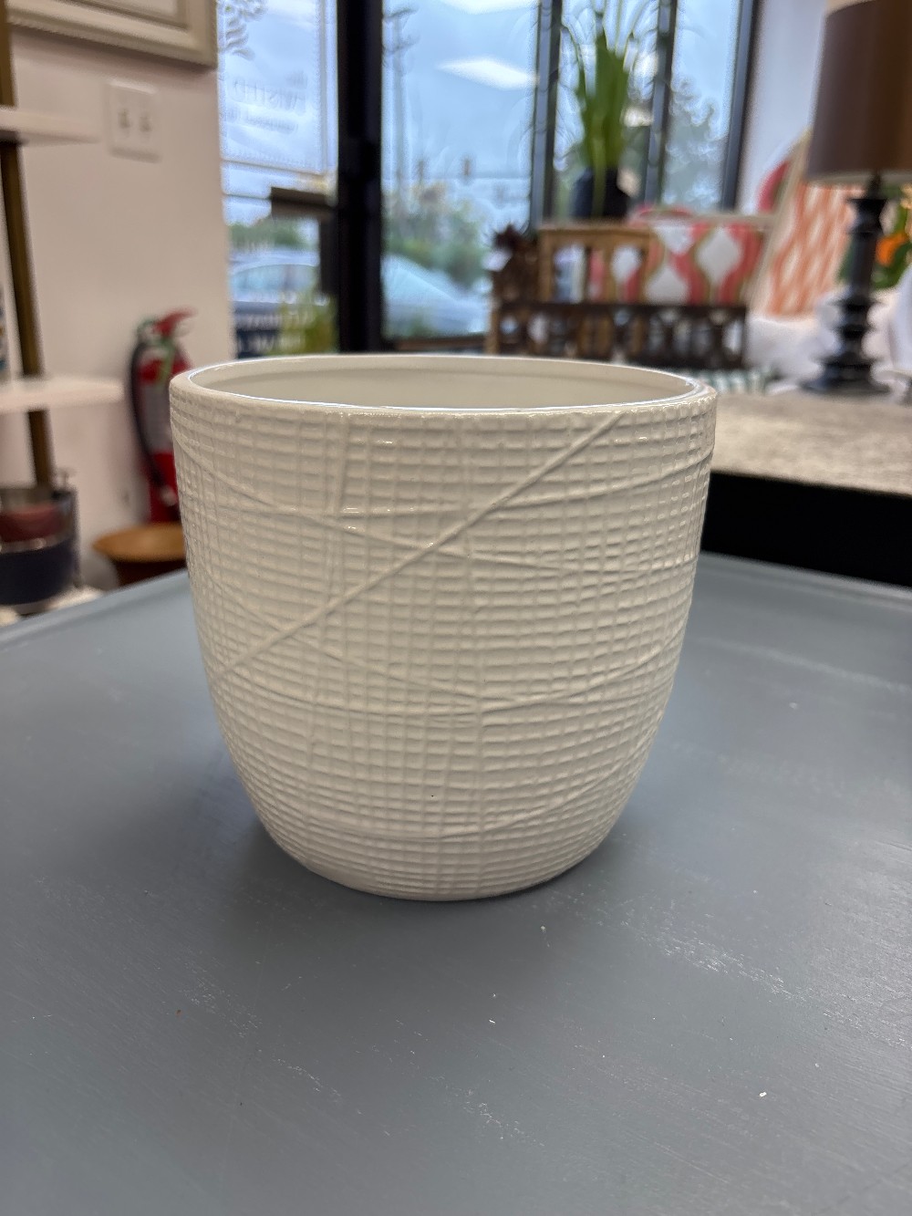 Textured Ceramic Planter Pot