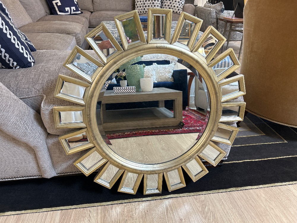 Uttermost Cyrus Round Sunburst Mirror (As Is)