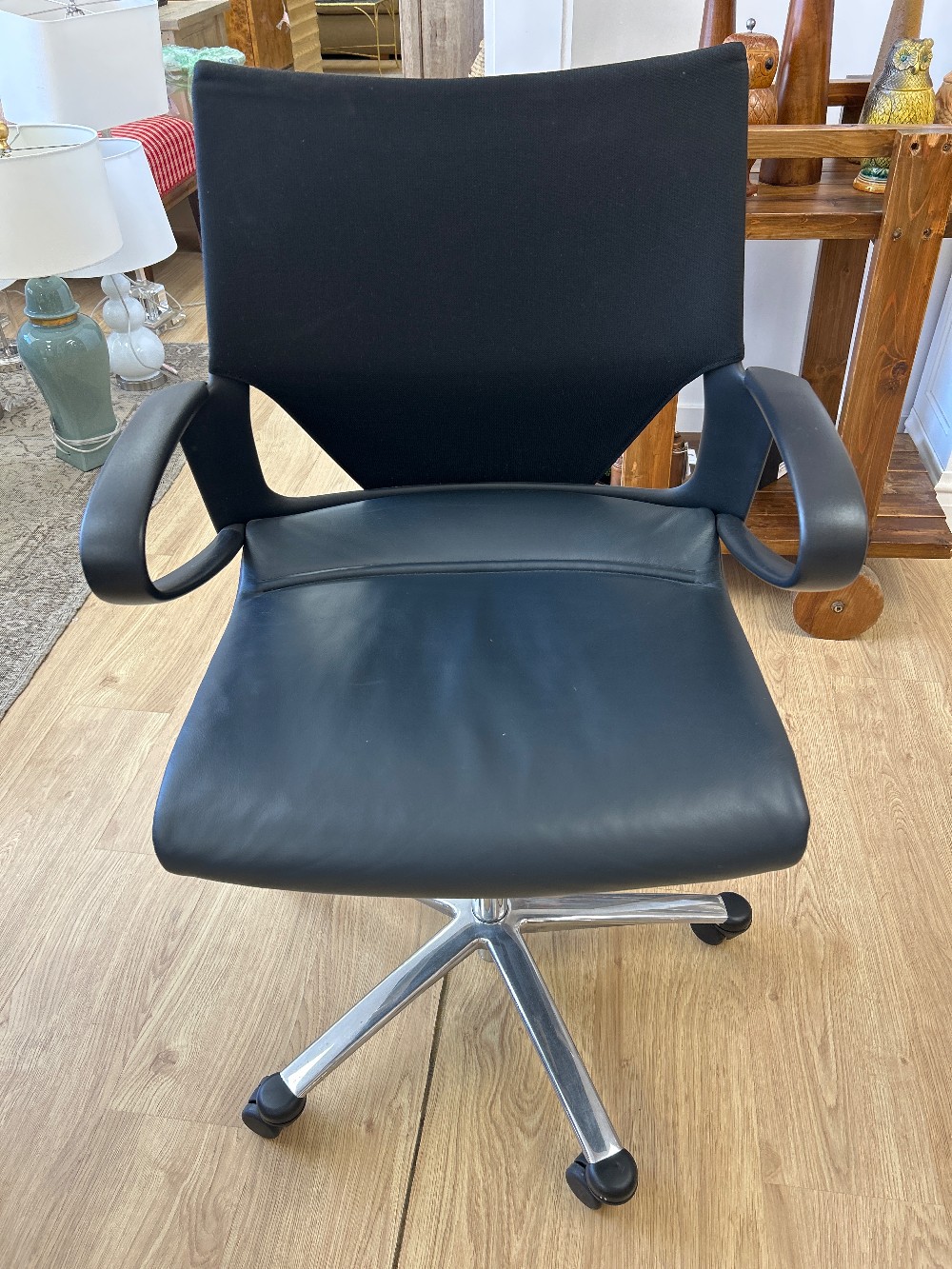 Wilkhahn Leather Modus 283/7 Office Chair, Germany