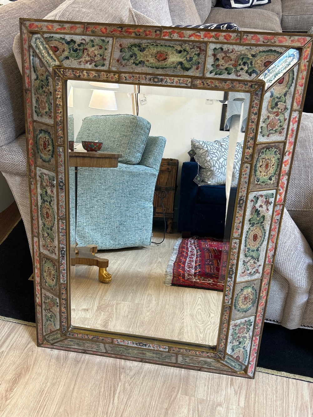 Renwil Floral Eglomise Mirror
