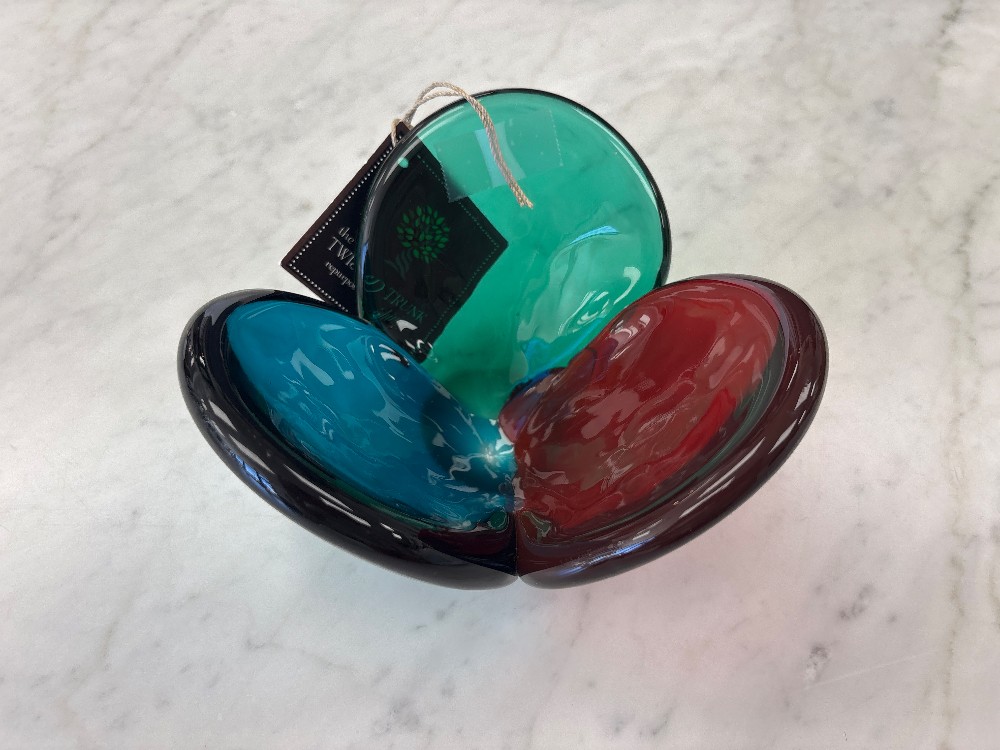 Blenko 5831 Tri-Lobed Glass Bowl by Wayne Husted, 1958