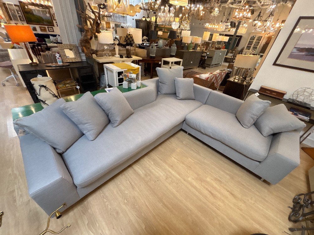 Custom Modern Sectional with Integrated Console Table