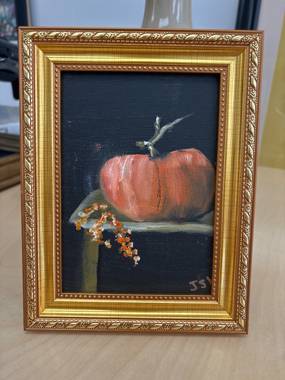 Pumpkin Still Life Painting by Julie Kearney