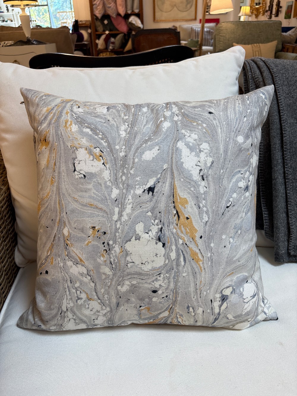 Jill Seale Platinum Clouds Throw Pillow