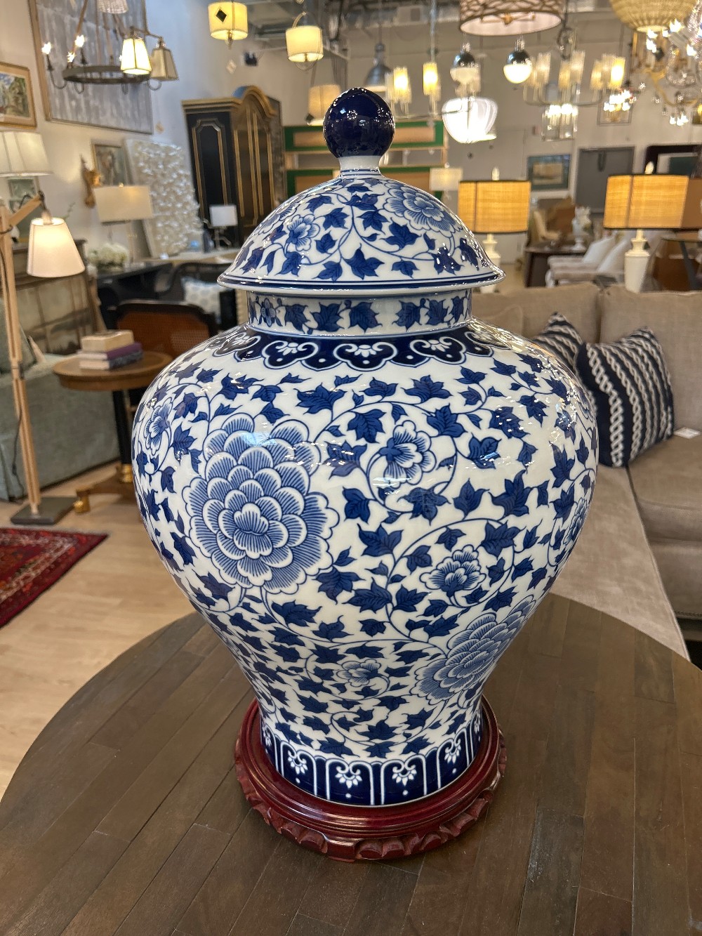 Bombay Blue & White Extra Large Porcelain Ginger Jar