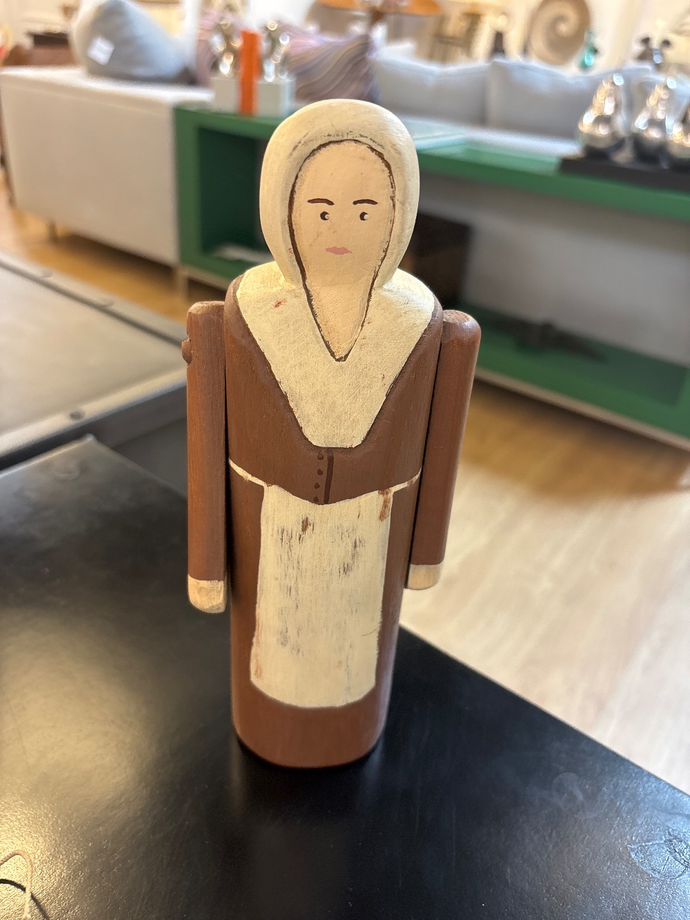 Wolf Creek Wood Carved Pilgrim Figurine, Signed