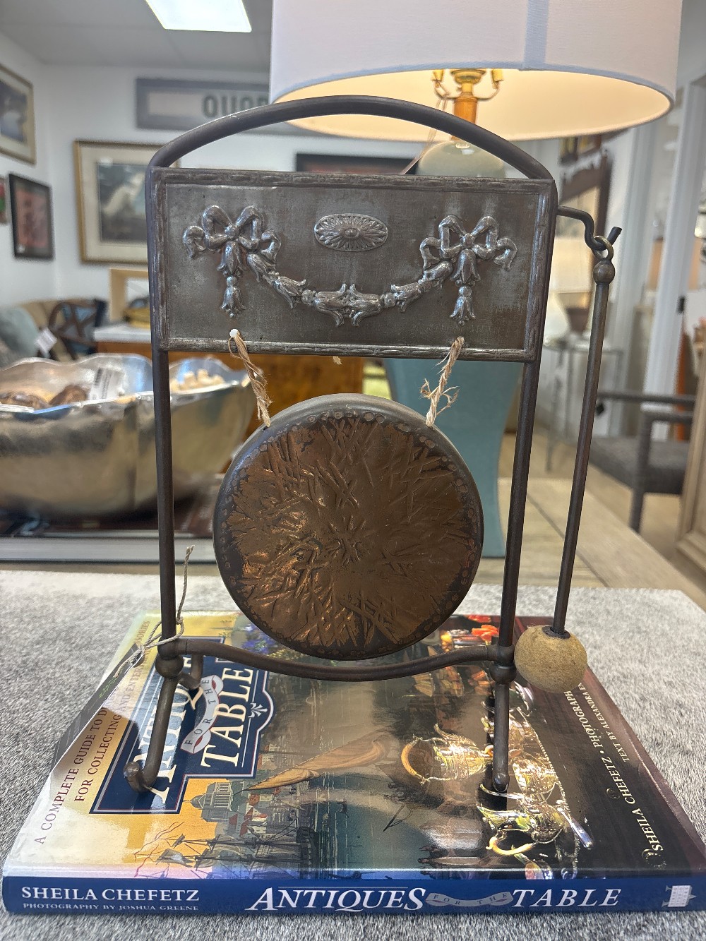 Vintage Copper Dinner Table Gong