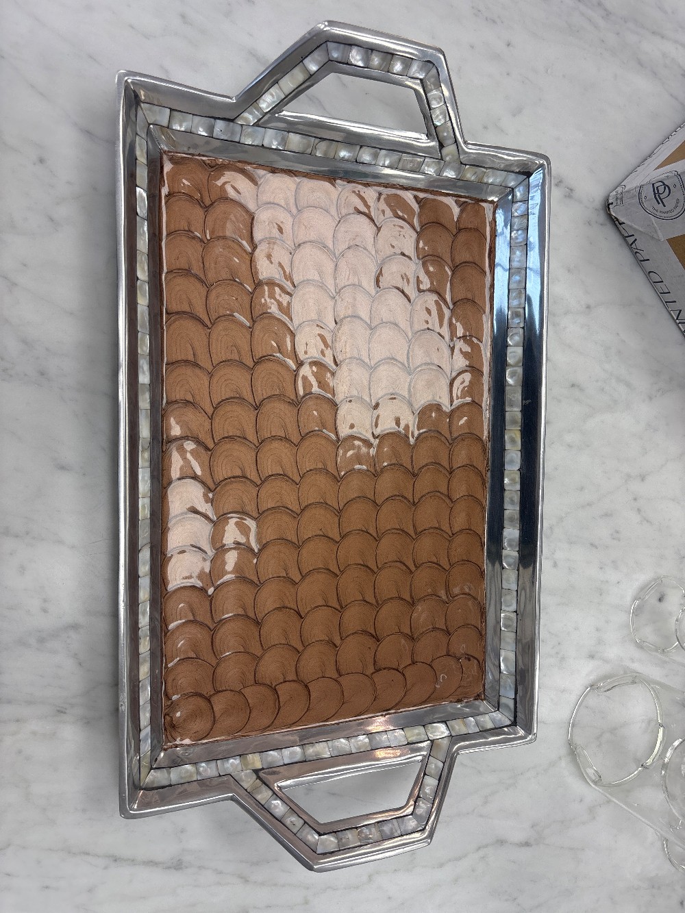 Julia Knight Beveled Tray with Handles