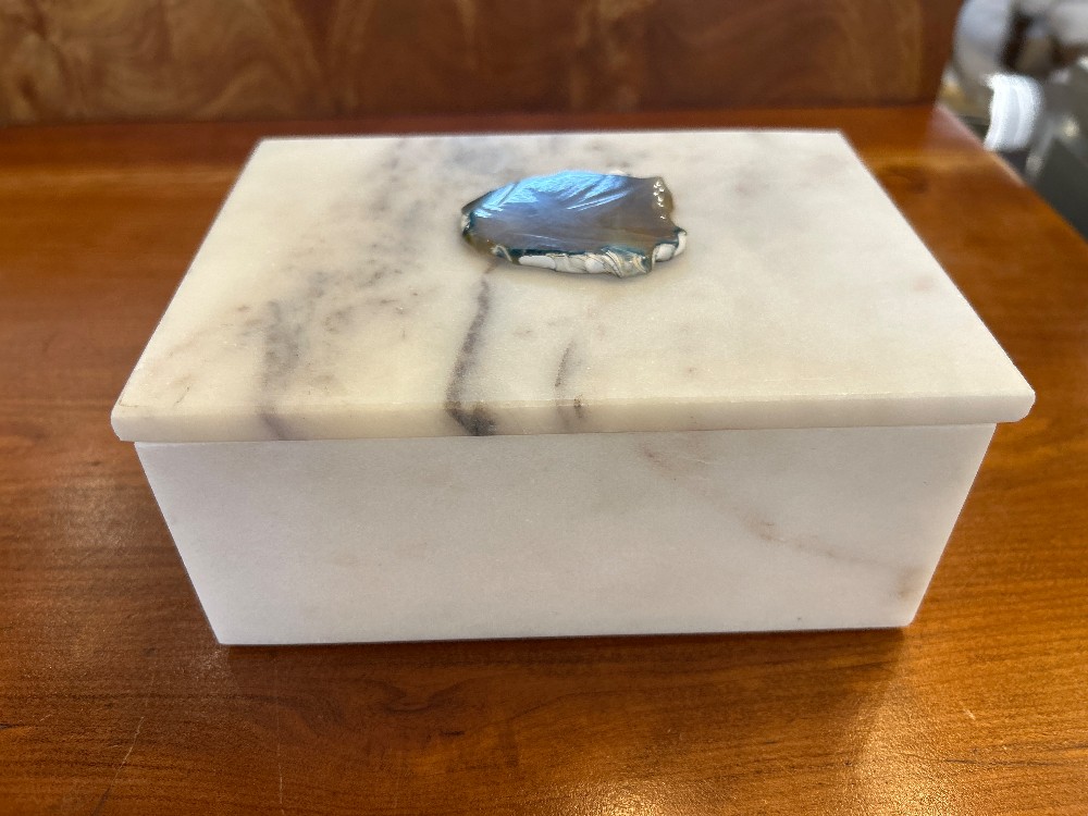 Decorative Agate Slice Marble Box