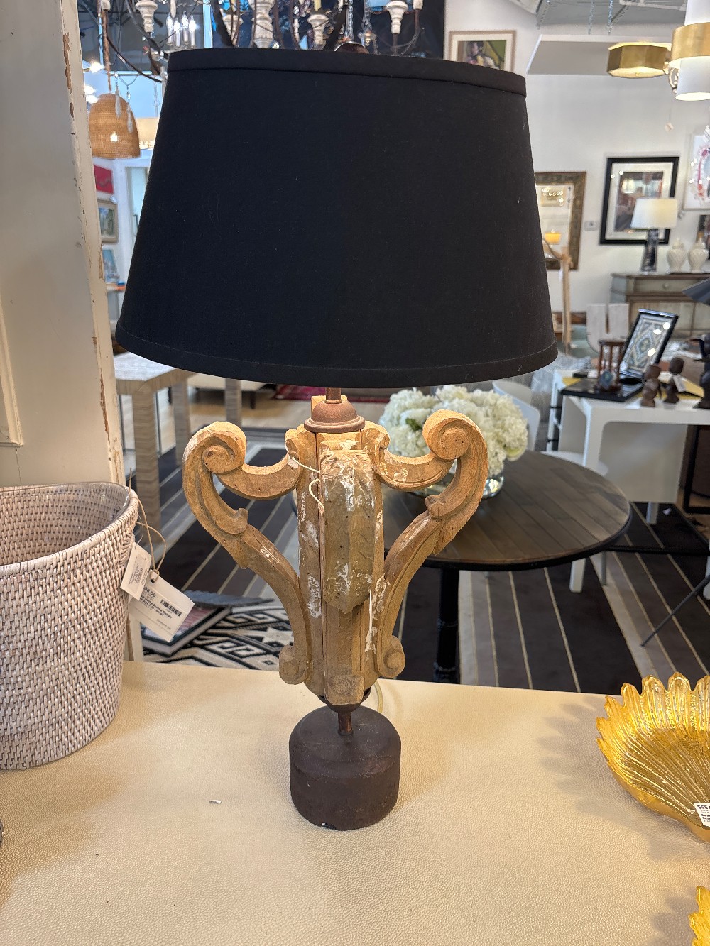 Vical Home Artisanal Eucalyptus Wood Table Lamp