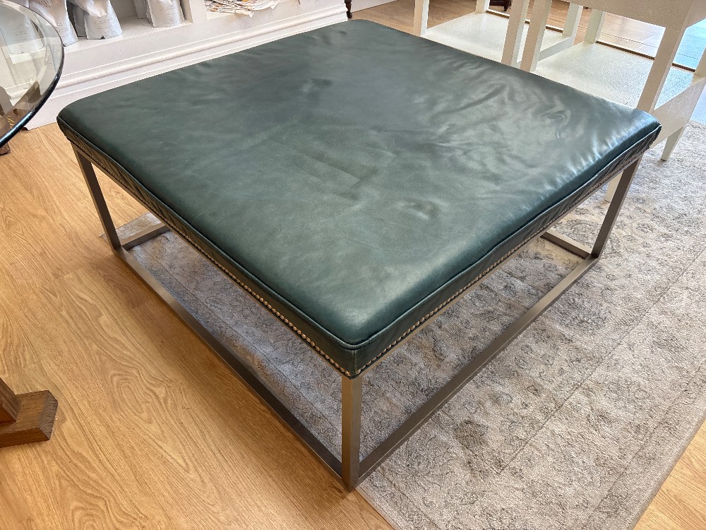 Mitchell Gold + Bob Williams Duncan Leather Ottoman