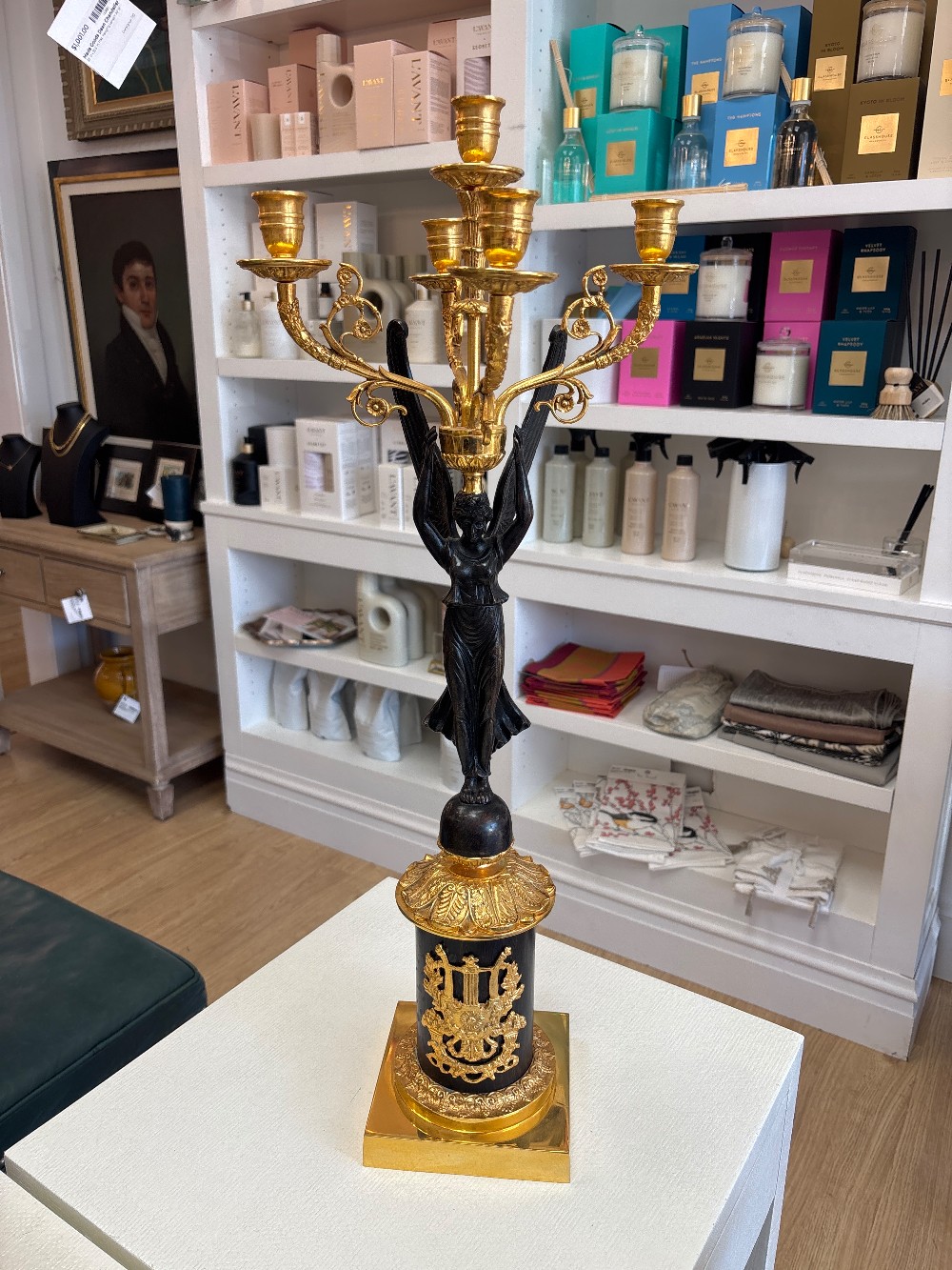 French Empire Gilt Bronze Candelabra
