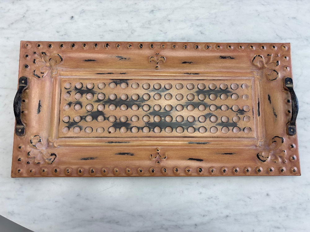 Hammered Metal Decorative Tray