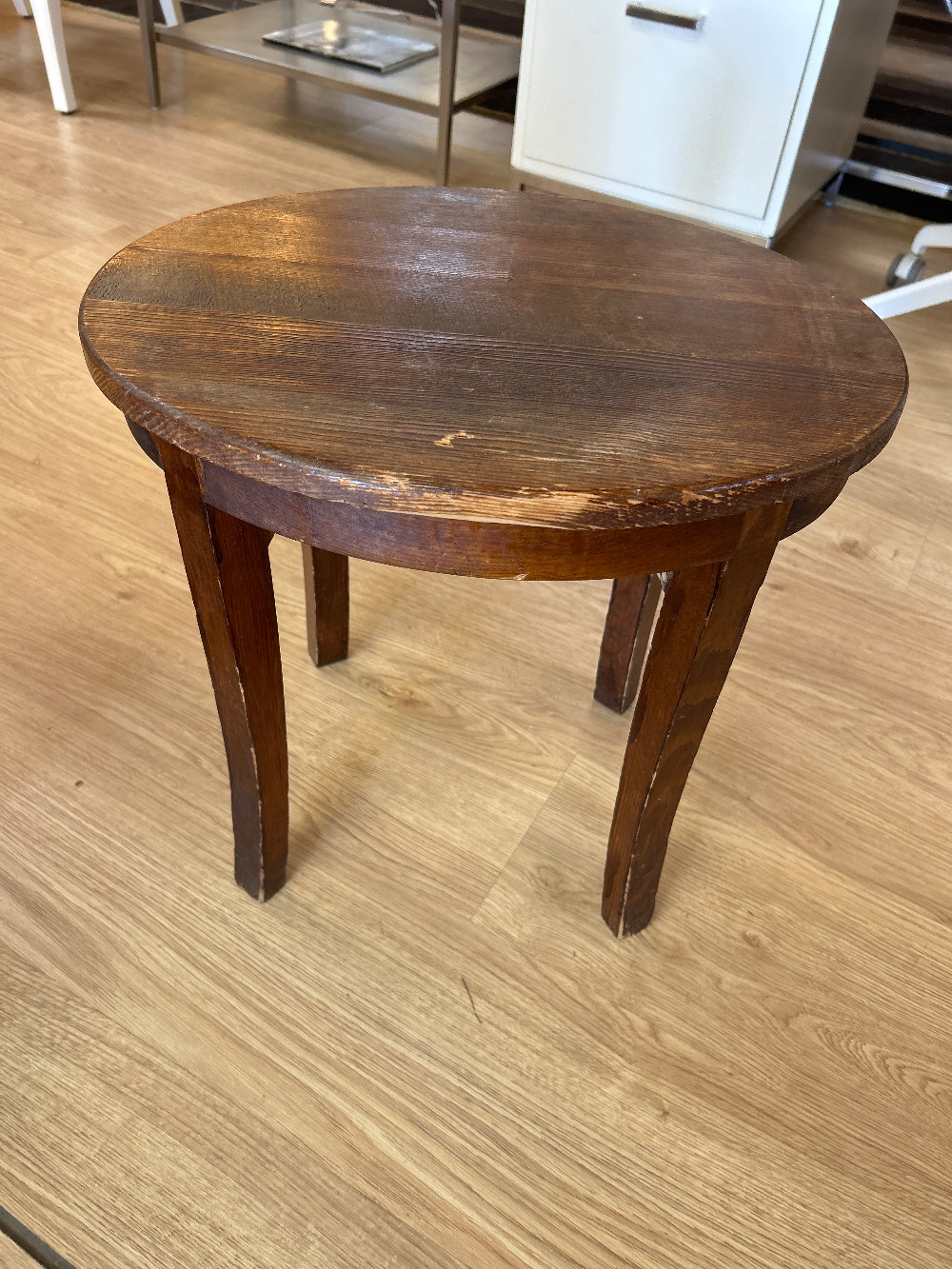 Antique Oval Wood Stool
