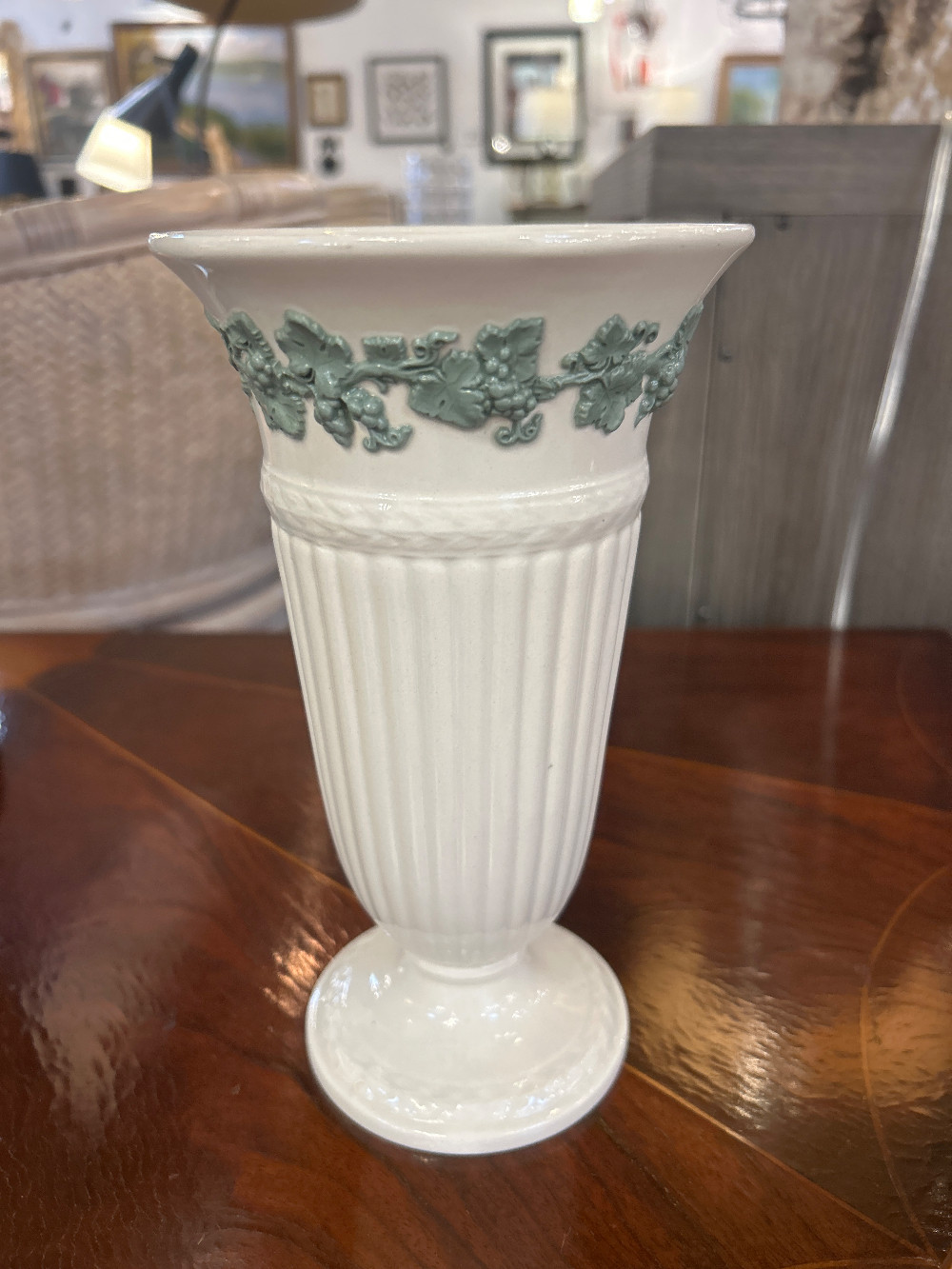 Wedgwood Queen's Ware Porcelain Trumpet Vase