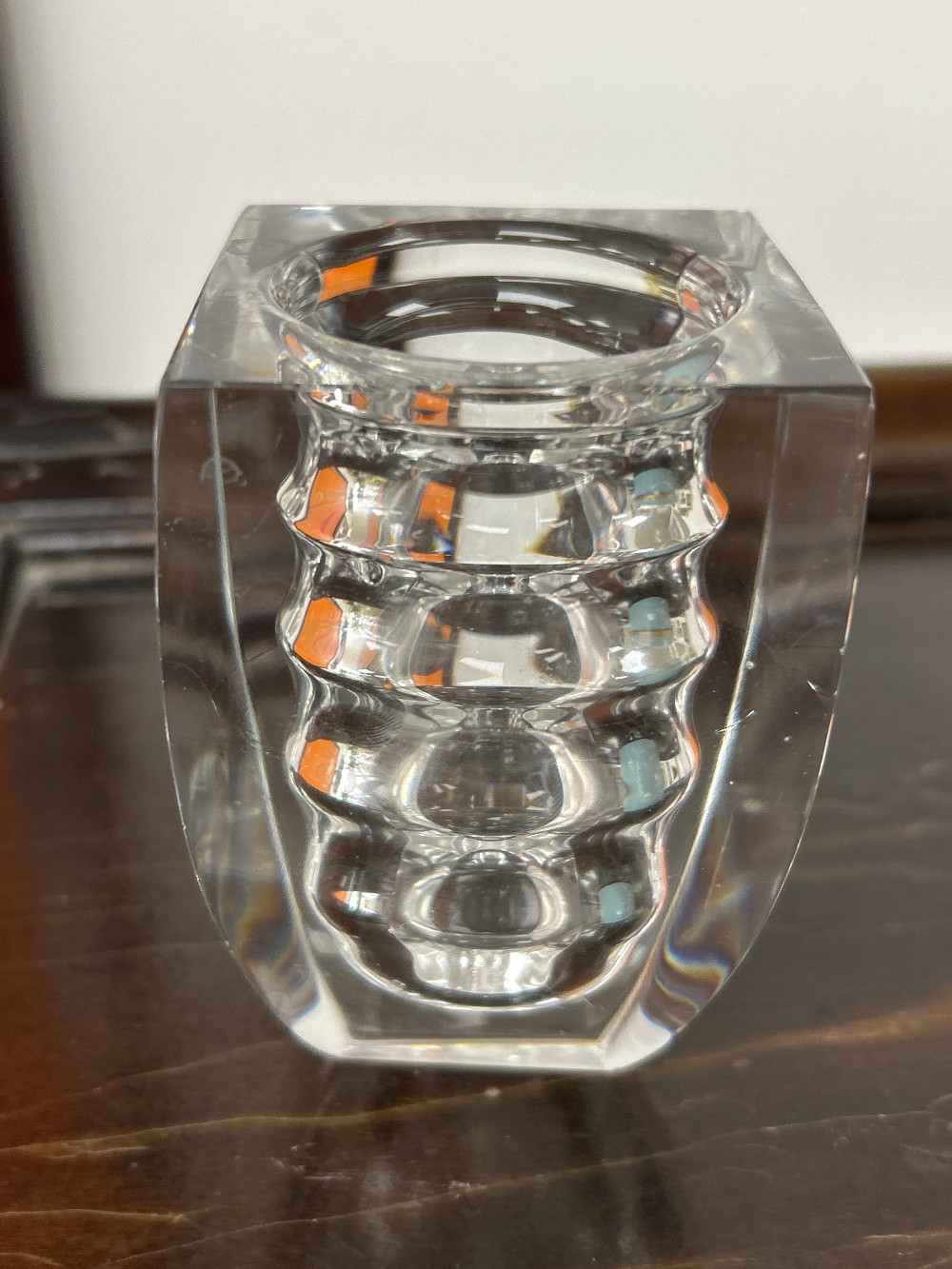 Orrefors Edvin Ohrstrom Crystal Vase, 1950s