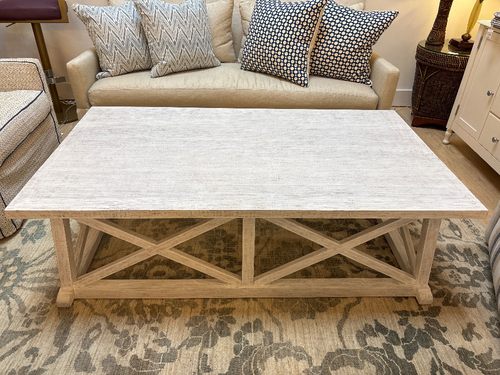 Noir Furniture Sutton White Wash Coffee Table