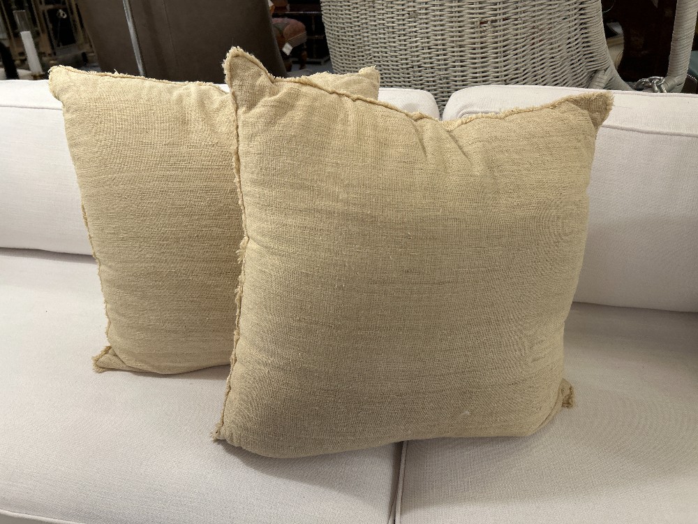 Serena & Lily Wiltshire Raw Silk Pillows, Pair