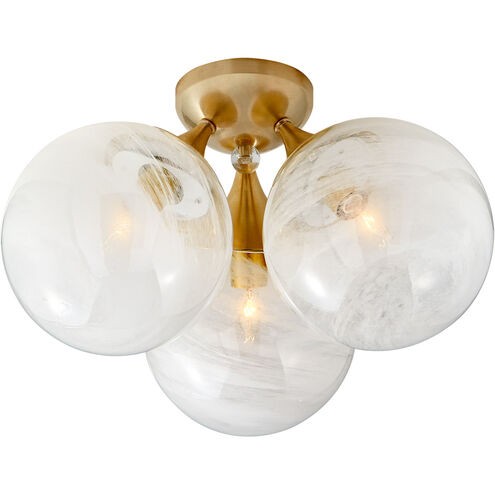 Visual Comfort Aerin Cristol 3-Light Flush Mount