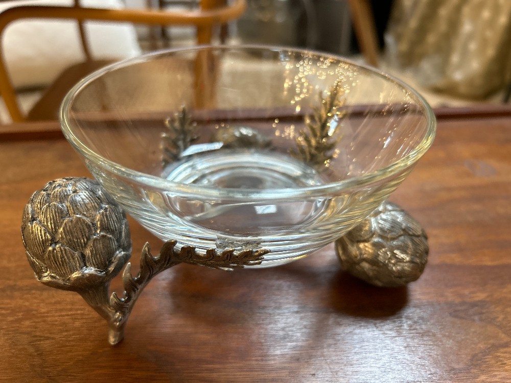 Vagabond House Pewter Artichoke Dip Bowl