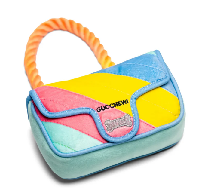 Gucchewy Rainbow Purse Dog Toy