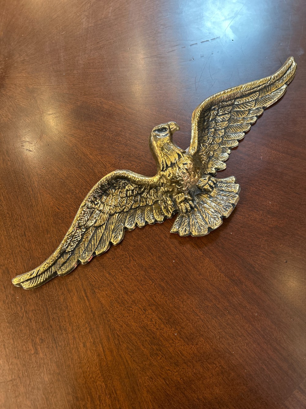 Vintage Brass Eagle Wall Plaque