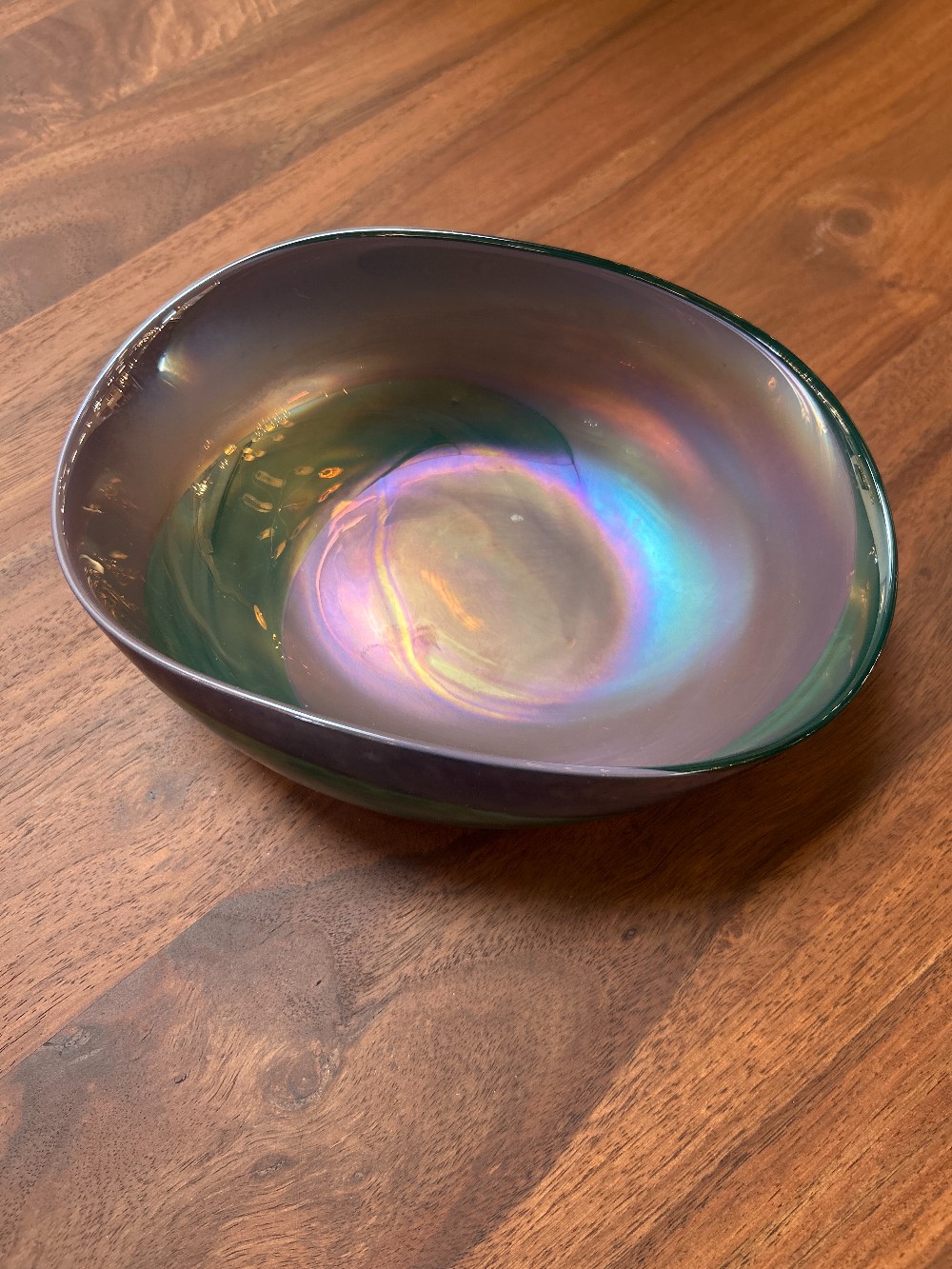 Iridescent Molded Glass Bowl