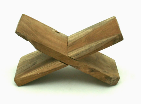 Hand Carved Wood Book Stand, Small