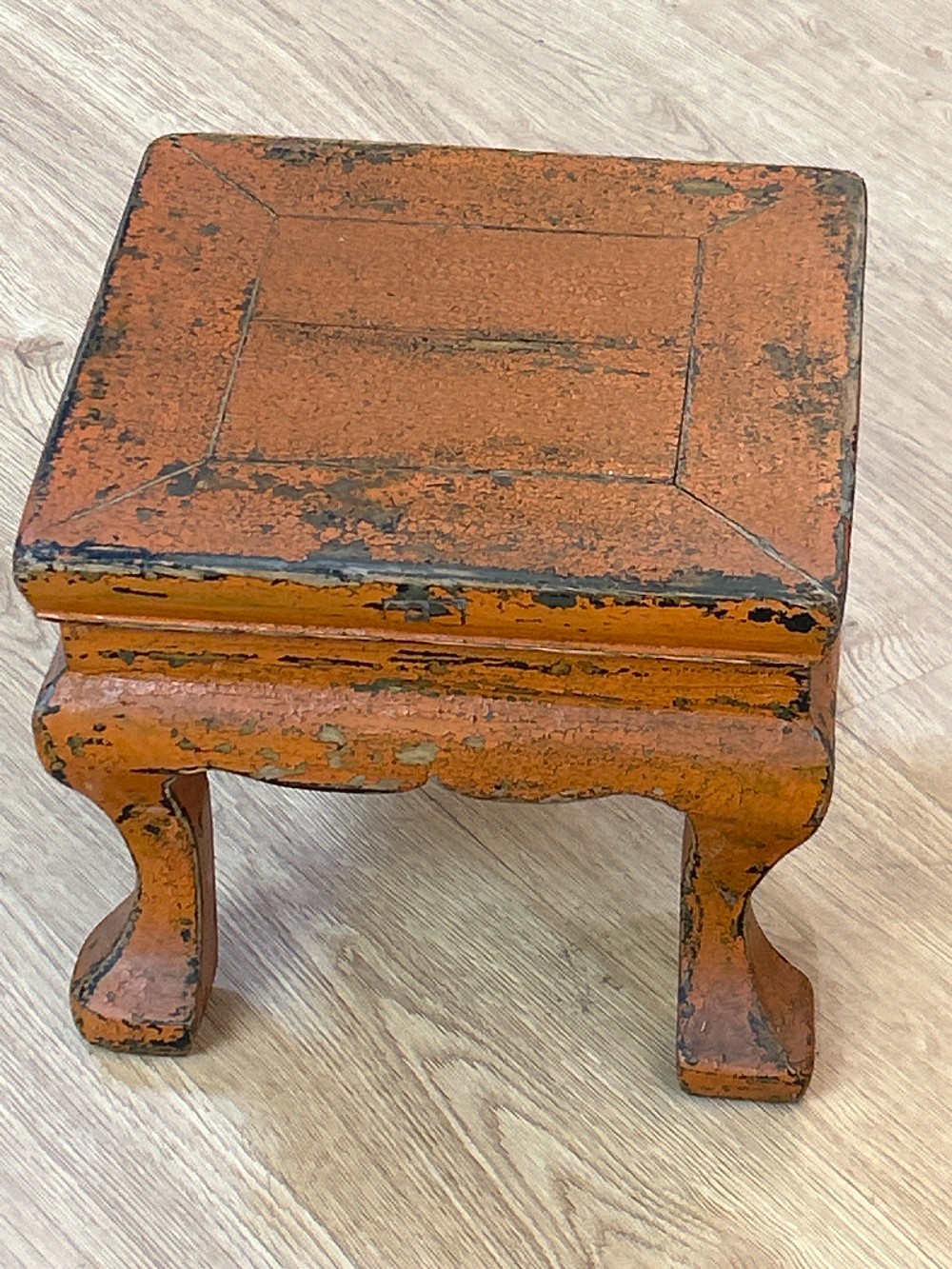 Vintage Lacquered Stool/Stand
